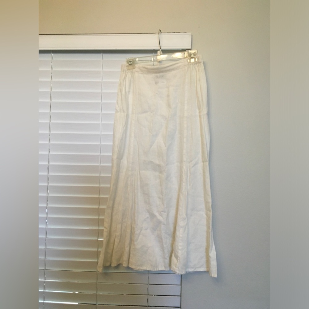 Flax brand 100% linen midi skirt
